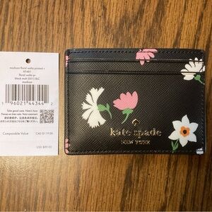 Kate Spade Card Holder in Floral, NWT With Dust Bag